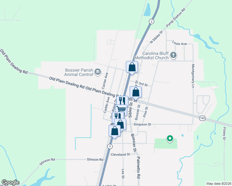 map of restaurants, bars, coffee shops, grocery stores, and more near 501 Oak Ridge Drive in Benton