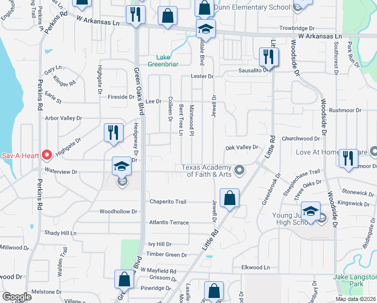 map of restaurants, bars, coffee shops, grocery stores, and more near 2806 Mintwood Place in Arlington
