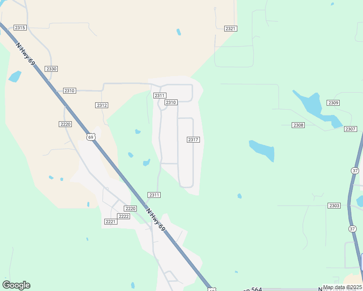 map of restaurants, bars, coffee shops, grocery stores, and more near 321 County Road 2317 in Mineola