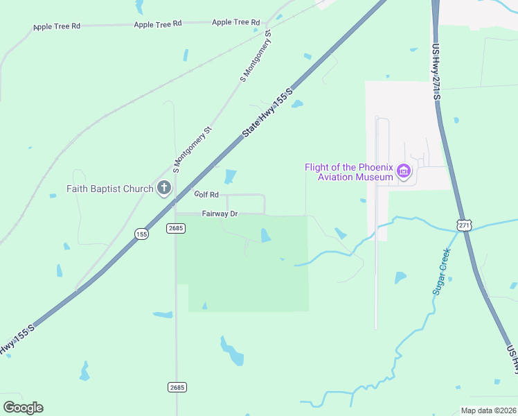 map of restaurants, bars, coffee shops, grocery stores, and more near 442 Golf Road in Gilmer