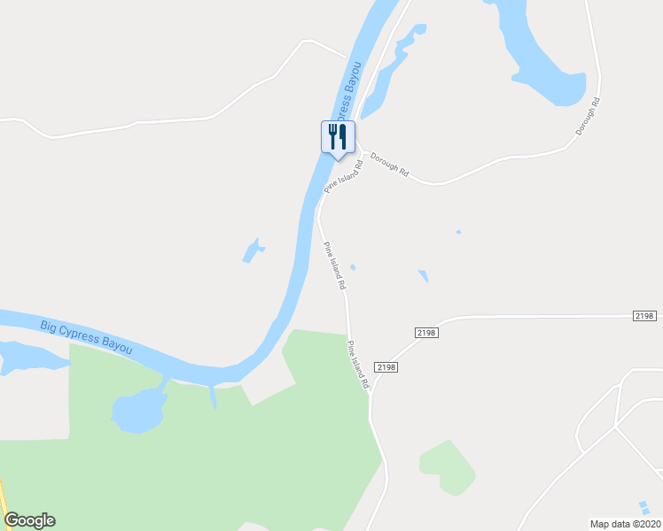 map of restaurants, bars, coffee shops, grocery stores, and more near 931 Pine Island Road in Karnack