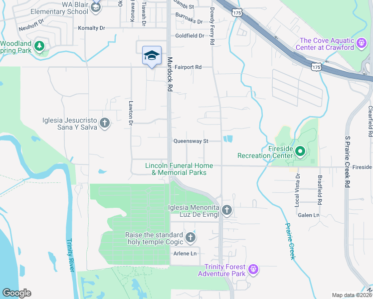 map of restaurants, bars, coffee shops, grocery stores, and more near Seminole Drive in Dallas