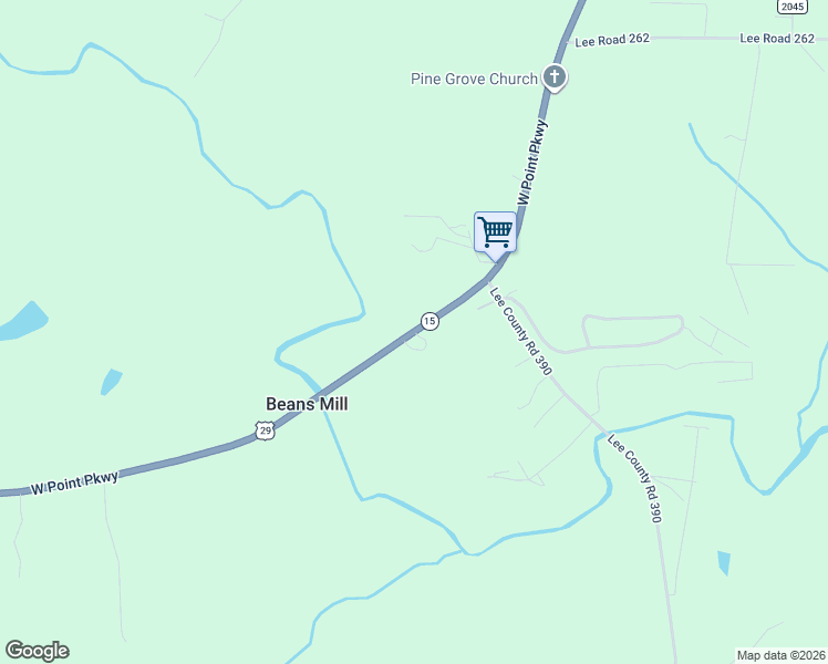 map of restaurants, bars, coffee shops, grocery stores, and more near 6602 West Point Parkway in Opelika