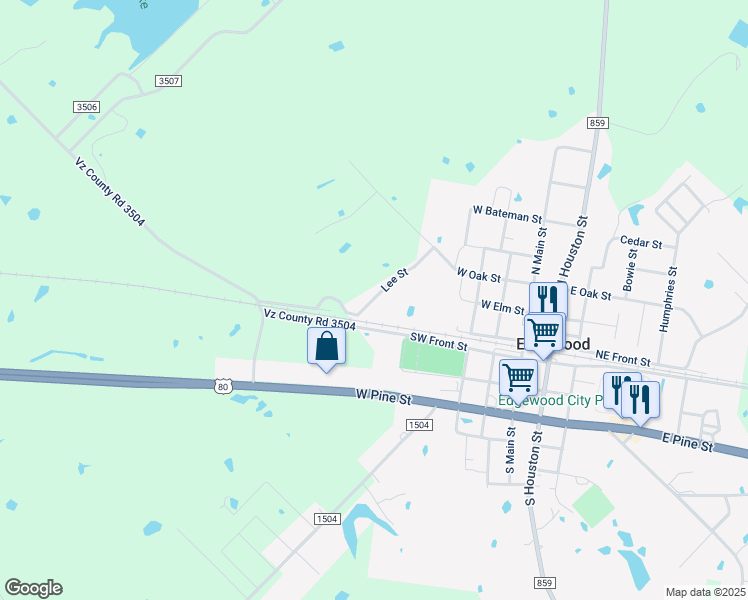 map of restaurants, bars, coffee shops, grocery stores, and more near 290 Lee Street in Edgewood