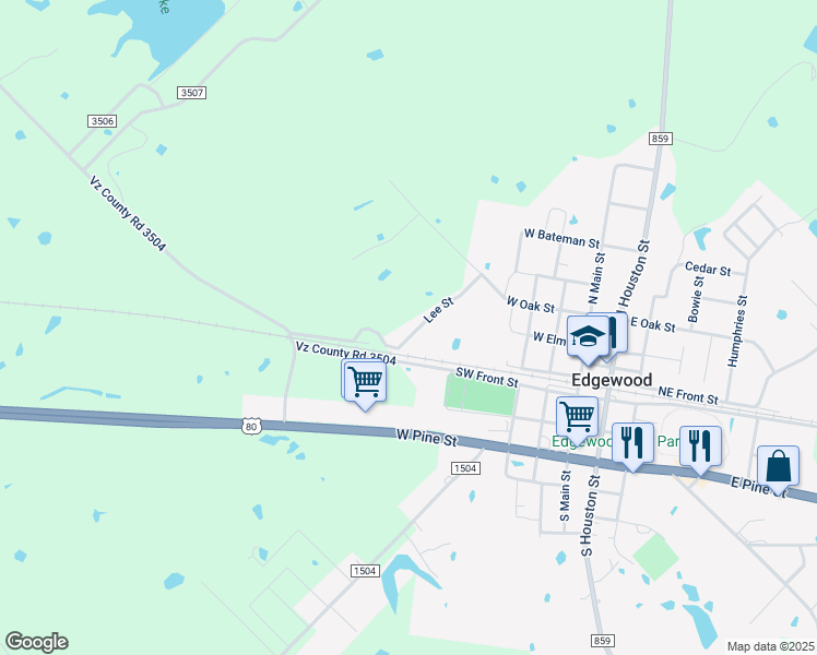 map of restaurants, bars, coffee shops, grocery stores, and more near 290 Lee Street in Edgewood