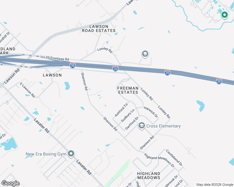 map of restaurants, bars, coffee shops, grocery stores, and more near 6105 Hagan Hill Parkway in Mesquite