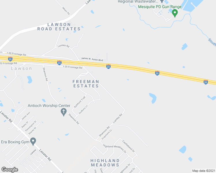 map of restaurants, bars, coffee shops, grocery stores, and more near 6220 Lumley Road in Mesquite