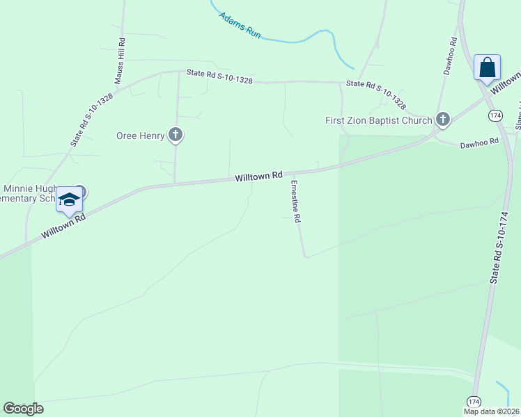 map of restaurants, bars, coffee shops, grocery stores, and more near 8381 Willtown Road in Hollywood