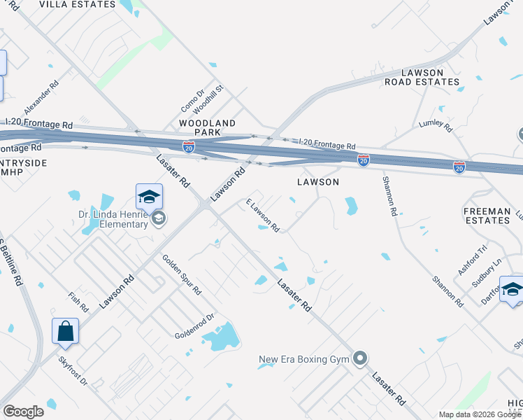 map of restaurants, bars, coffee shops, grocery stores, and more near 315 East Lawson Road in Dallas
