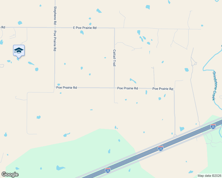 map of restaurants, bars, coffee shops, grocery stores, and more near 353 Cattail Trail in Millsap
