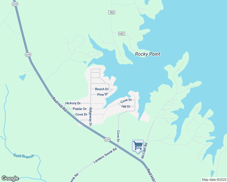 map of restaurants, bars, coffee shops, grocery stores, and more near 610 Cove Drive in Eclectic