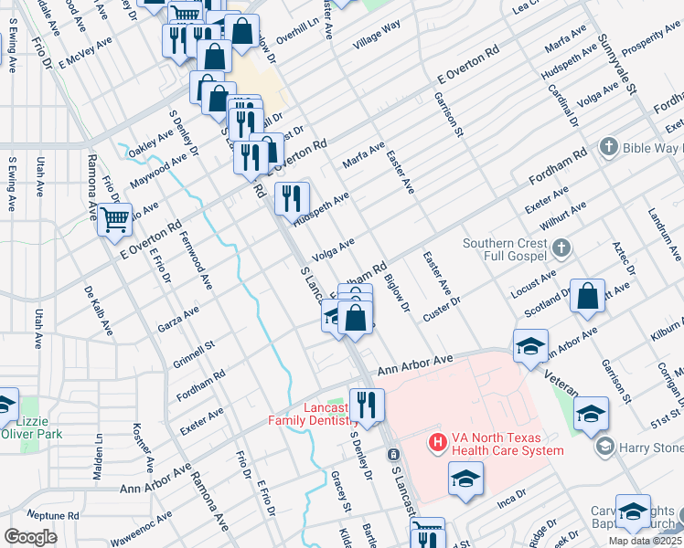 map of restaurants, bars, coffee shops, grocery stores, and more near 3915 Sonora Avenue in Dallas
