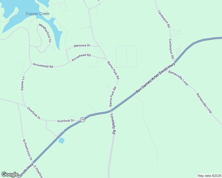 map of restaurants, bars, coffee shops, grocery stores, and more near 395 Bama Park Road in Dadeville