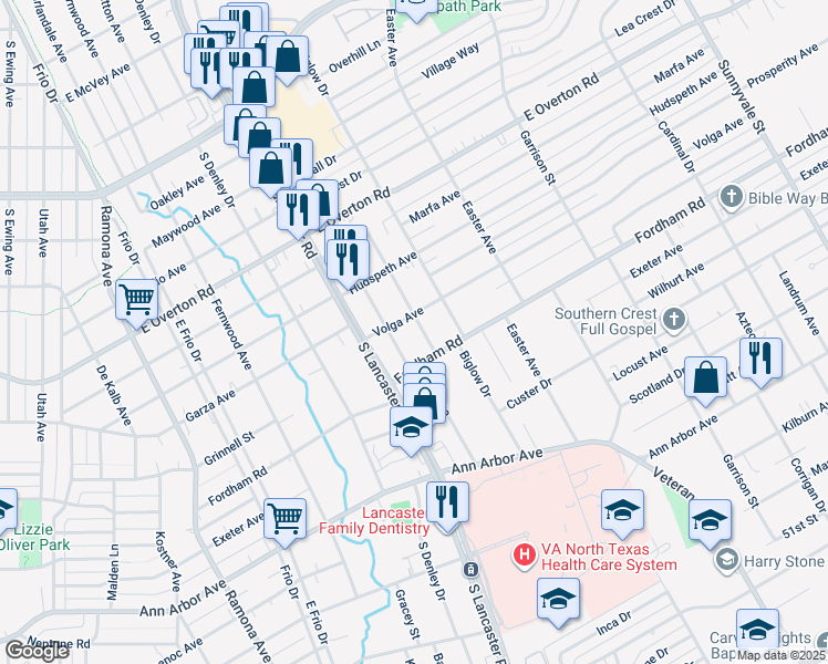 map of restaurants, bars, coffee shops, grocery stores, and more near 3915 Sonora Avenue in Dallas