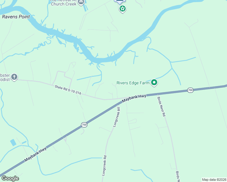 map of restaurants, bars, coffee shops, grocery stores, and more near 1705 Lonnie Taylor Lane in Wadmalaw Island