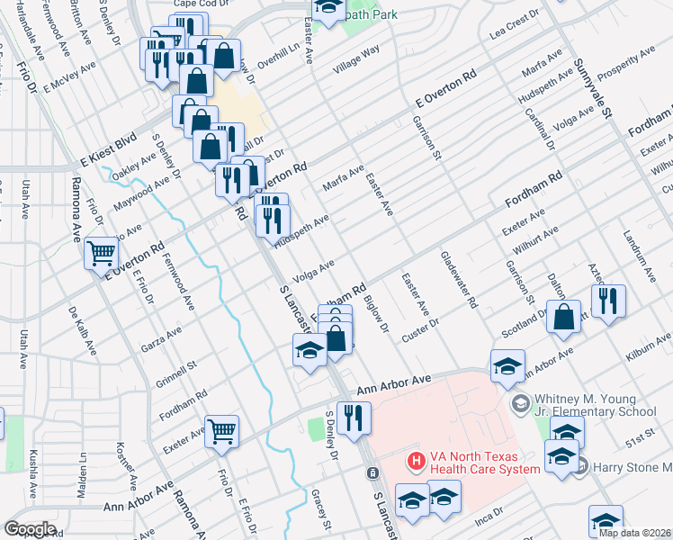 map of restaurants, bars, coffee shops, grocery stores, and more near 3915 Sonora Avenue in Dallas