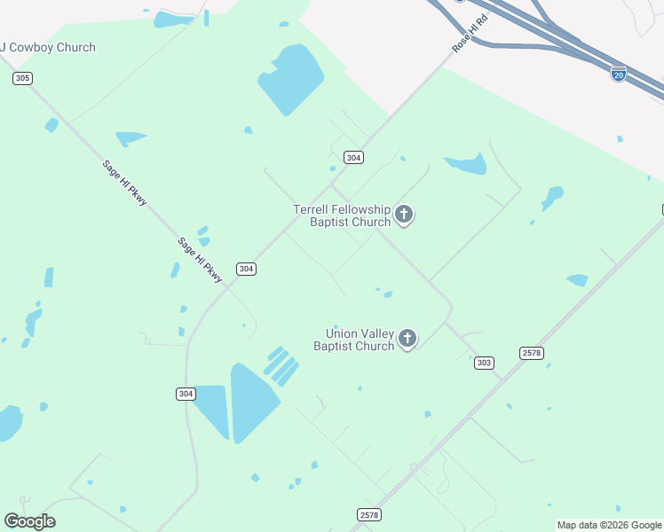 map of restaurants, bars, coffee shops, grocery stores, and more near 18144 Osage Lane in Terrell