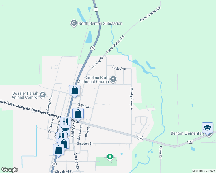 map of restaurants, bars, coffee shops, grocery stores, and more near 811 Wright Avenue in Benton