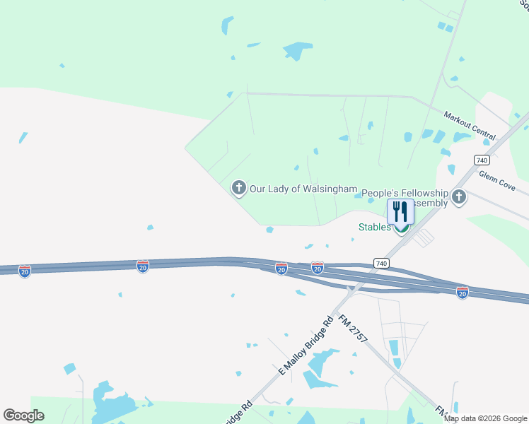 map of restaurants, bars, coffee shops, grocery stores, and more near 15558 County Road 200 in Forney