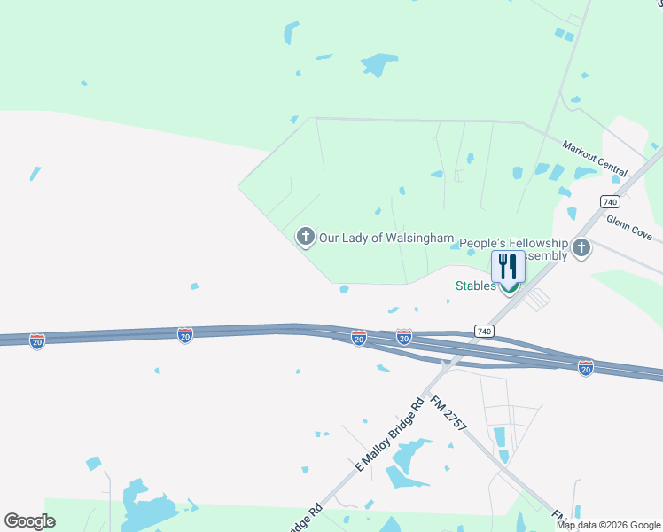 map of restaurants, bars, coffee shops, grocery stores, and more near 15558 County Road 200 in Forney