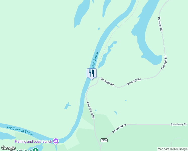 map of restaurants, bars, coffee shops, grocery stores, and more near 931 Pine Island Road in Karnack