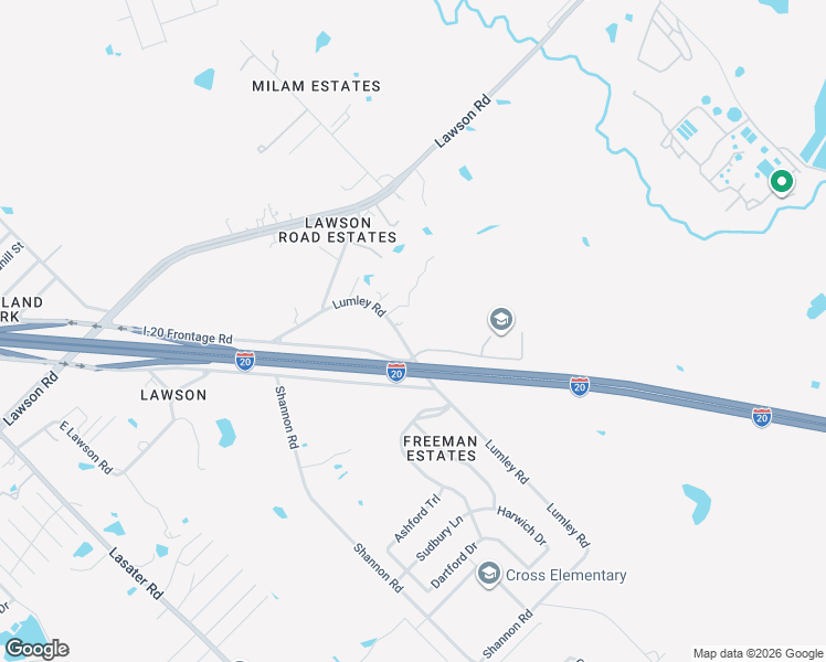 map of restaurants, bars, coffee shops, grocery stores, and more near 5810 Lumley Road in Mesquite