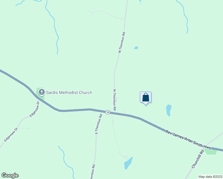 map of restaurants, bars, coffee shops, grocery stores, and more near 205 North Thornton Road in Dadeville