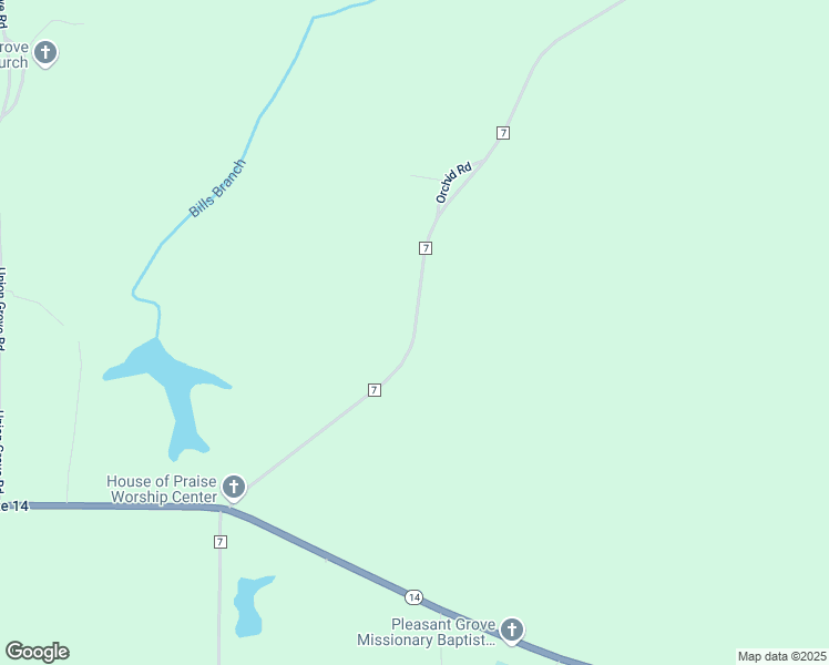 map of restaurants, bars, coffee shops, grocery stores, and more near County Road 7 in Hale County