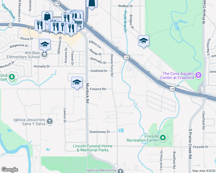map of restaurants, bars, coffee shops, grocery stores, and more near 603 Dowdy Ferry Road in Dallas
