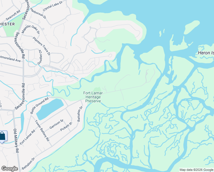 map of restaurants, bars, coffee shops, grocery stores, and more near 1196 Fort Lamar Road in Charleston