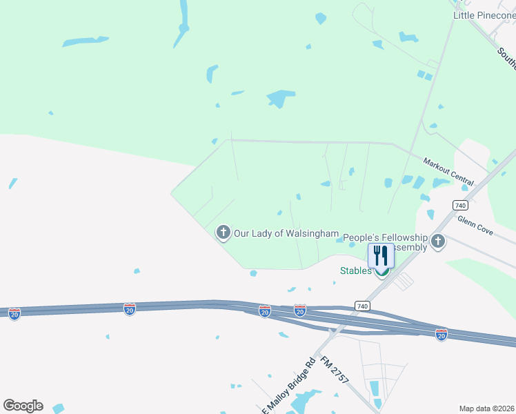 map of restaurants, bars, coffee shops, grocery stores, and more near 15530 Wiser Road in Forney