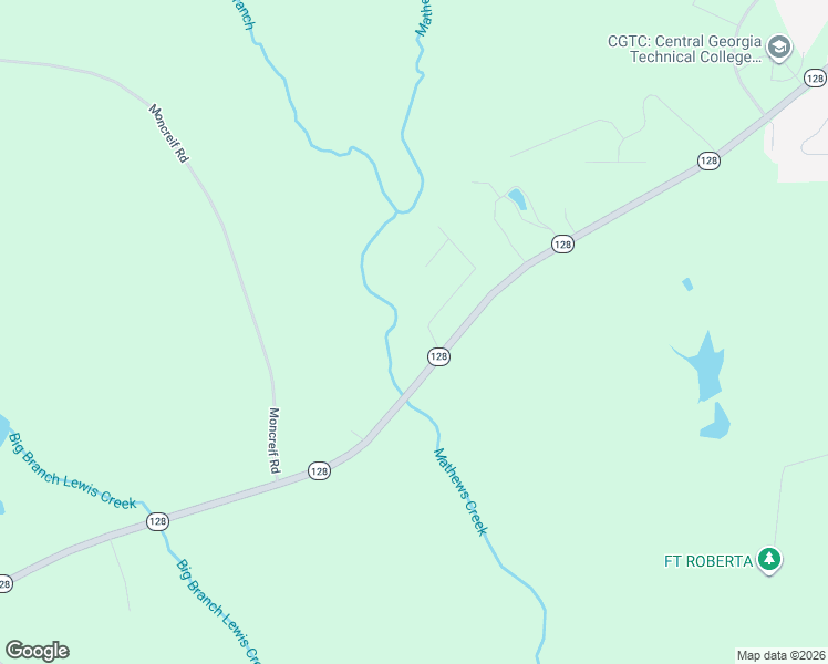 map of restaurants, bars, coffee shops, grocery stores, and more near 65 Childres Road in Roberta