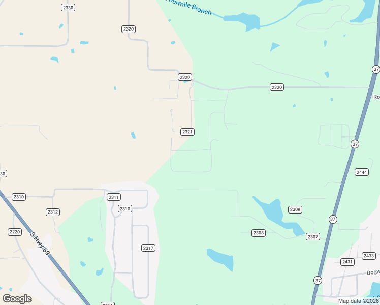 map of restaurants, bars, coffee shops, grocery stores, and more near 237 Private Road 6325 in Mineola