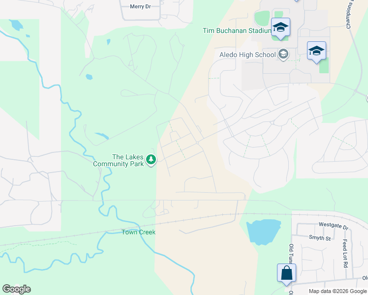 map of restaurants, bars, coffee shops, grocery stores, and more near 1680-1898 Jenkins Road in Aledo