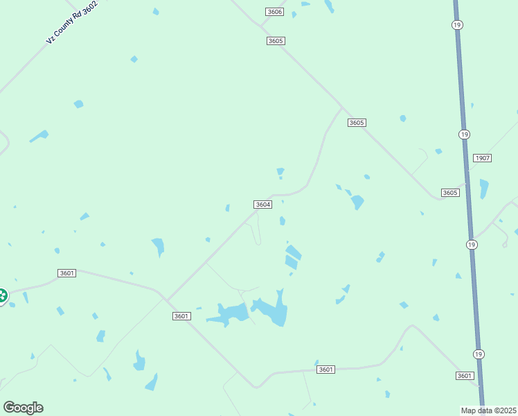 map of restaurants, bars, coffee shops, grocery stores, and more near County Road 3604 in Van Zandt County