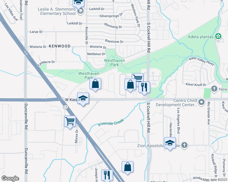 map of restaurants, bars, coffee shops, grocery stores, and more near 3086 Verde Vista Trail in Dallas