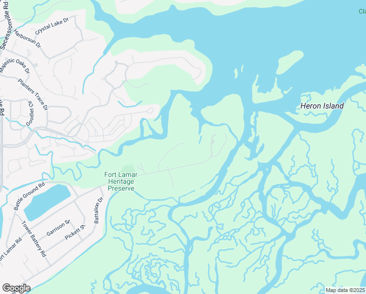 map of restaurants, bars, coffee shops, grocery stores, and more near 1658 Back Creek Road in Charleston