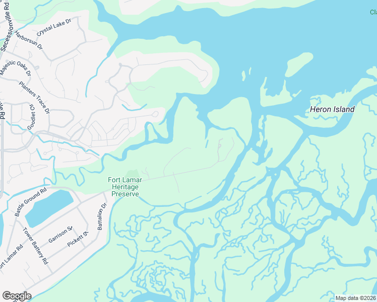 map of restaurants, bars, coffee shops, grocery stores, and more near 1658 Back Creek Road in Charleston