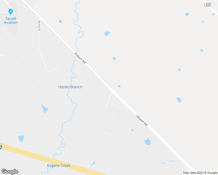 map of restaurants, bars, coffee shops, grocery stores, and more near Airport Road in Terrell