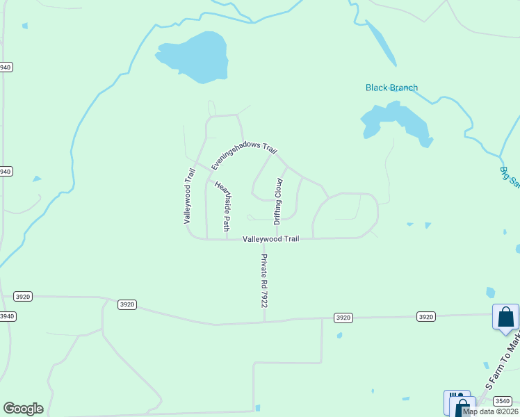 map of restaurants, bars, coffee shops, grocery stores, and more near 201 Drifting Cloud in Holly Lake Ranch