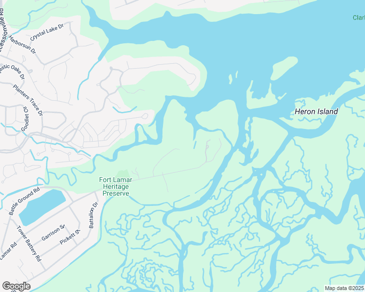 map of restaurants, bars, coffee shops, grocery stores, and more near 1658 Back Creek Road in Charleston