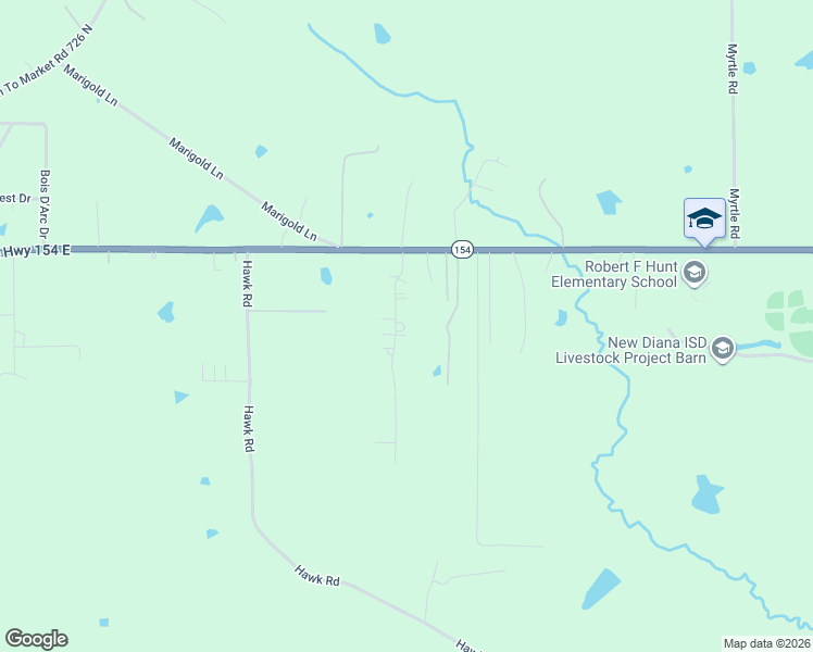 map of restaurants, bars, coffee shops, grocery stores, and more near 117 Eagle Ridge Road in Diana