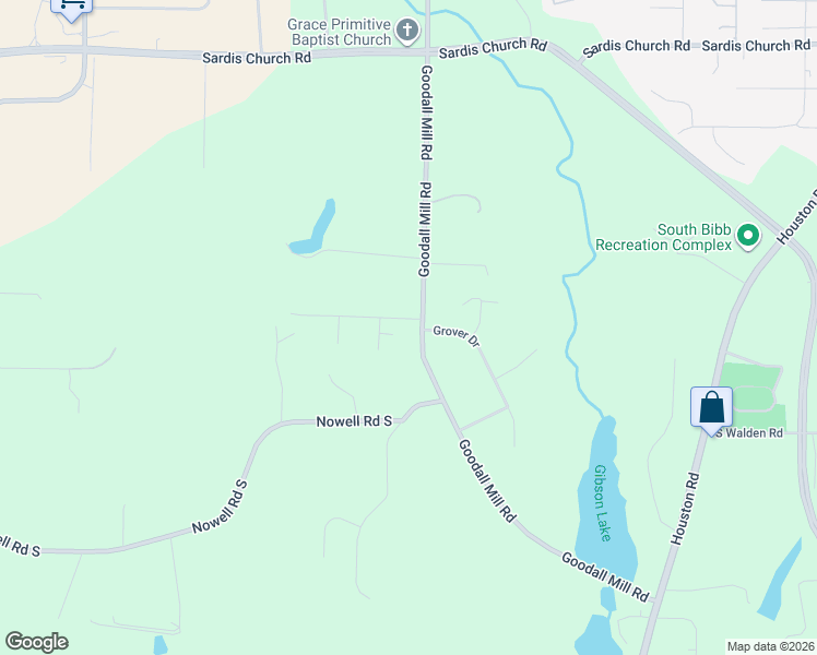 map of restaurants, bars, coffee shops, grocery stores, and more near 4310 Chick a Dee Lane in Macon