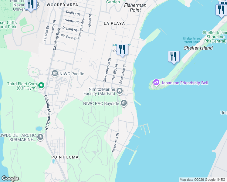 map of restaurants, bars, coffee shops, grocery stores, and more near 301 San Elijo Street in San Diego