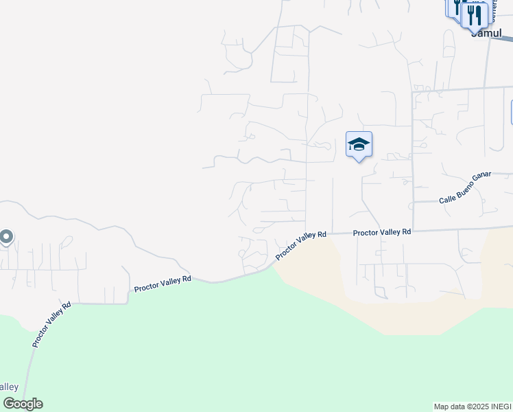 map of restaurants, bars, coffee shops, grocery stores, and more near 2836 Pioneer Way in Jamul