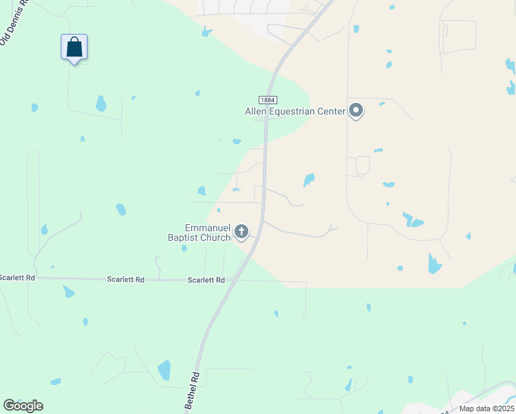 map of restaurants, bars, coffee shops, grocery stores, and more near 2854 Bethel Road in Weatherford