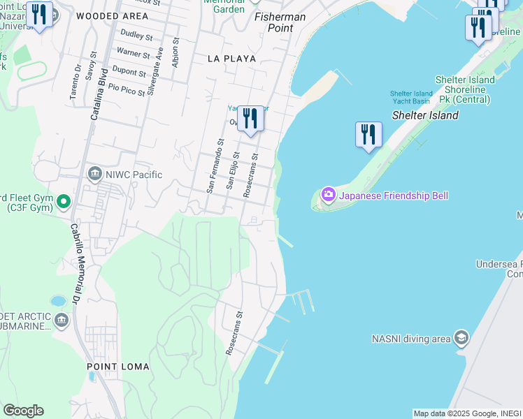 map of restaurants, bars, coffee shops, grocery stores, and more near 318 San Antonio Avenue in San Diego