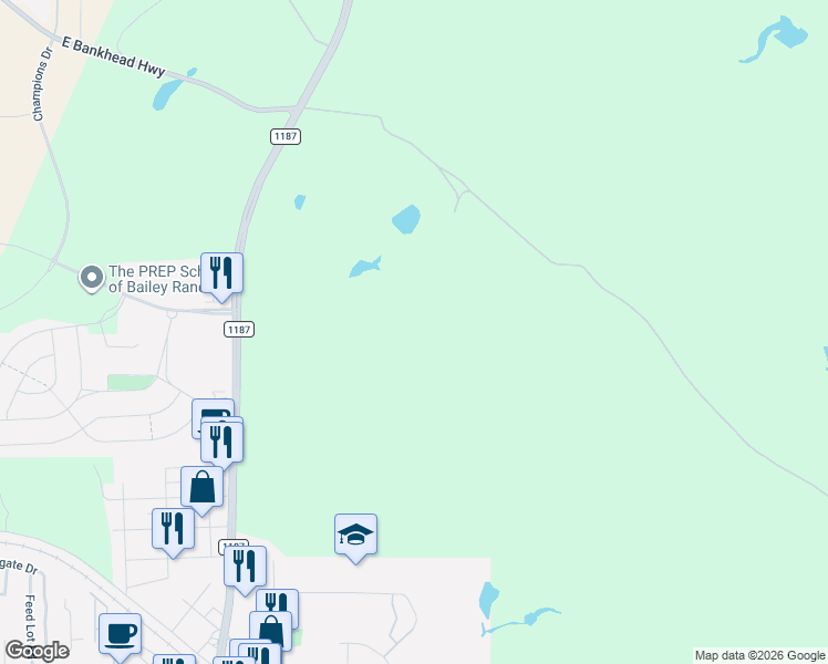 map of restaurants, bars, coffee shops, grocery stores, and more near 779 Farm to Market 1187 in Aledo