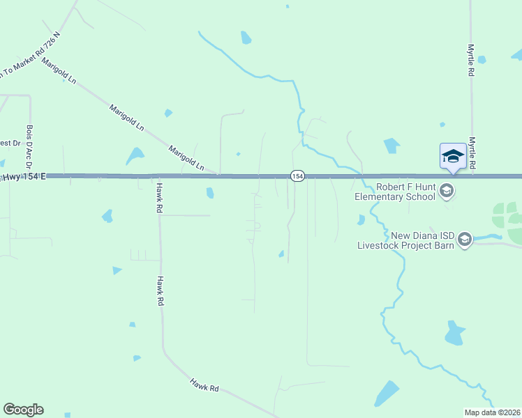 map of restaurants, bars, coffee shops, grocery stores, and more near 117 Eagle Ridge Road in Diana