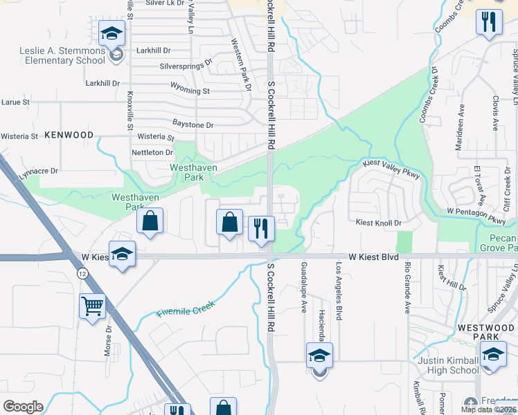 map of restaurants, bars, coffee shops, grocery stores, and more near 4417 Reyna Avenue in Dallas